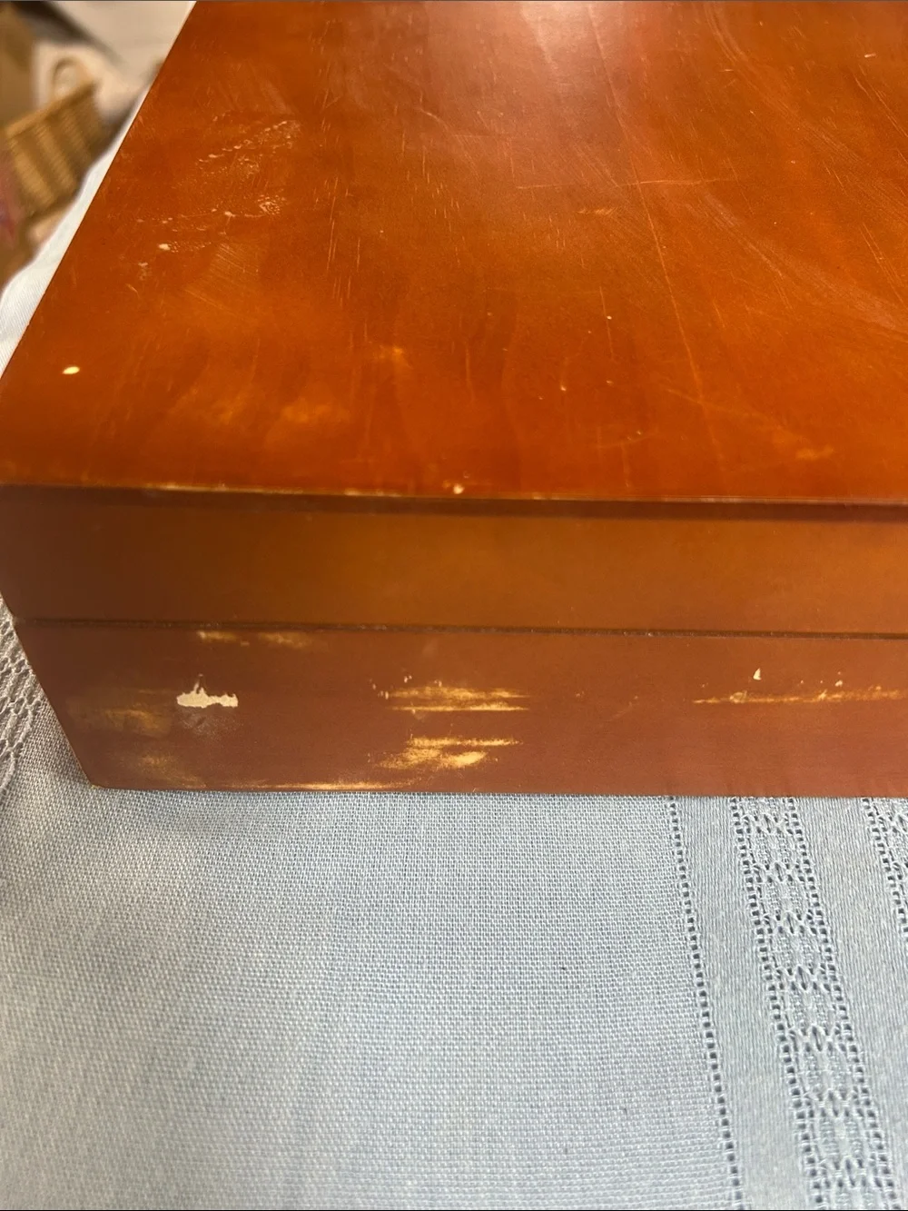 Wooden Lined Flatware Chest